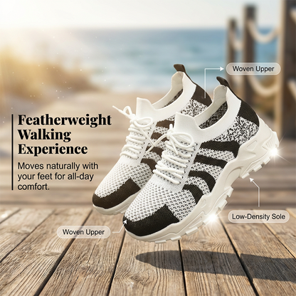 Gebreide sneakers voor dames, ademende casual wandelschoenen