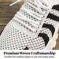 Gebreide sneakers voor dames, ademende casual wandelschoenen