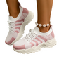 Gebreide sneakers voor dames, ademende casual wandelschoenen