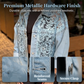Luchtig damesjack van denim met bloemenprint en patchwork van kant
