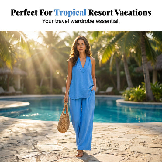 Effortless Summer V-Neck Lounge Set