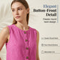 Mouwloze tanktop met knoopsluiting en korte broek voor dames