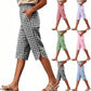 Casual geruite capribroek voor dames