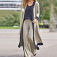3-delige damesoutfit: set met vest, broek en vest in contrasterende kleuren