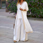 3-delige damesoutfit: set met vest, broek en vest in contrasterende kleuren
