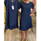 Elegante jurk van gewassen denim