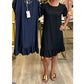 Elegante jurk van gewassen denim