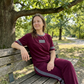 Casual tweedelige loungeset voor dames met streepjesmotief