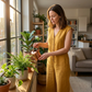 Zomerse mouwloze jumpsuit met knoopsluiting voor dames