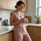 Zomerse mouwloze jumpsuit met knoopsluiting voor dames
