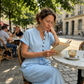 Damesmode: zomerse, effen, loszittende set met knopen