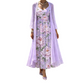 Elegante tweedelige jurkenset met bloemenprint voor dames