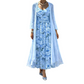 Elegante tweedelige jurkenset met bloemenprint voor dames