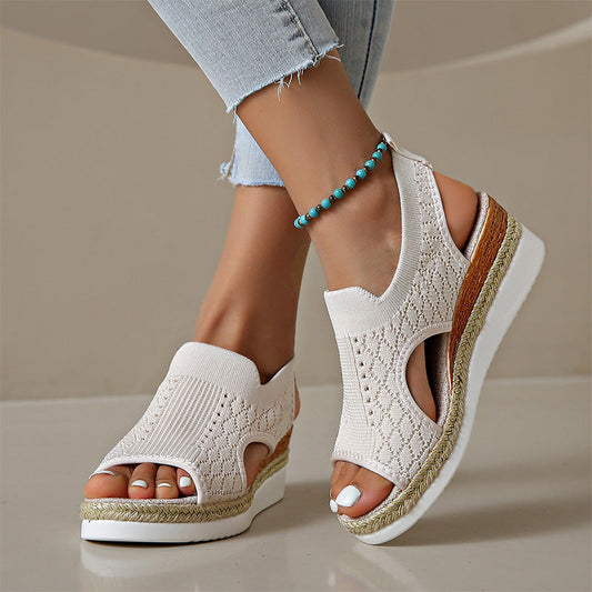 Casual, ademende plateausandalen voor dames