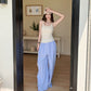 G geribbeld crop-tanktop met racerback