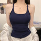 G geribbeld crop-tanktop met racerback