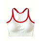 G geribbeld crop-tanktop met racerback