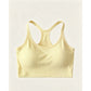 G geribbeld crop-tanktop met racerback
