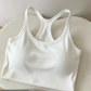 G geribbeld crop-tanktop met racerback