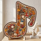 Houten puzzel met muzieknoten