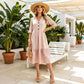 👗Zomerjurk met stippen en gerimpelde mouwen voor dames – Moeiteloos chic en flatterend ✨