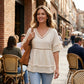 Bohemian top met uitsparingen en franjes voor dames