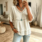 Bohemian top met uitsparingen en franjes voor dames