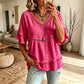 Bohemian top met uitsparingen en franjes voor dames