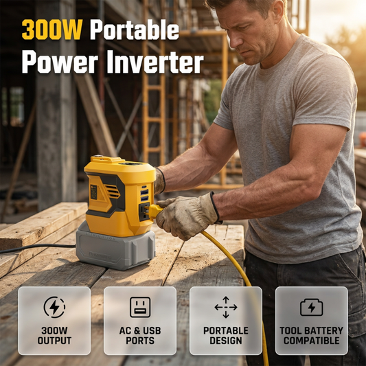 🏕️ OUTDOOR POWER-AANBIEDING ⚡ Draagbare omvormer van 300 W – Compact, lichtgewicht en speciaal ontworpen voor kamperen en als noodstroomvoorziening