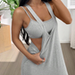 Two-Piece Style Tank Maxi Dress with Side Cut-Outs
