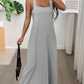Two-Piece Style Tank Maxi Dress with Side Cut-Outs
