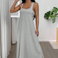 Two-Piece Style Tank Maxi Dress with Side Cut-Outs