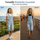 🩳 TIJDELIJKE AANBIEDING: 50% KORTING! 💥 Distressed denim-overallshorts voor dames – gescheurd ontwerp, meerdere zakken, casual ✨