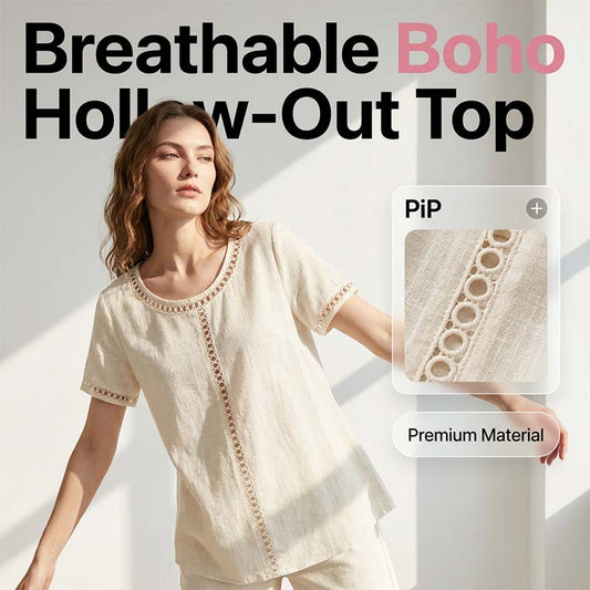 Dames Casual Boheemse Stijl Opengewerkte Top