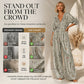 Elegante jumpsuit met V-hals en print voor dames