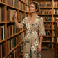 Elegante jumpsuit met V-hals en print voor dames