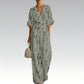 Elegante jumpsuit met V-hals en print voor dames