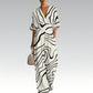 Elegante jumpsuit met V-hals en print voor dames
