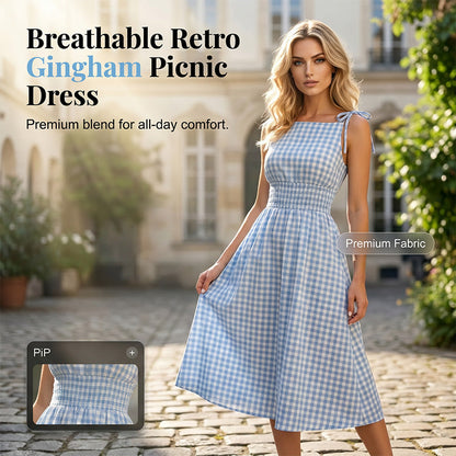 💖Dames Retro Off-Shoulder Jurk - Vintage Look Met Comfortabele Pasvorm👗