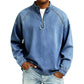 Heren-trui met halve rits en vintage-wash