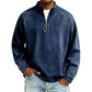 Heren-trui met halve rits en vintage-wash