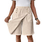 Asymmetrische wikkelbroek voor dames, knielengte