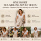 Asymmetrische wikkelbroek voor dames, knielengte