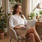 Asymmetrische wikkelbroek voor dames, knielengte