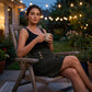 Asymmetrische wikkelbroek voor dames, knielengte