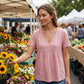 Elegant T-shirt met V-hals voor dames