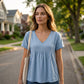 Elegant T-shirt met V-hals voor dames