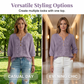 Ademend shirt met korte mouwen voor dames in artistieke stijl
