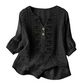 Ademend shirt met korte mouwen voor dames in artistieke stijl