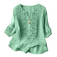 Ademend shirt met korte mouwen voor dames in artistieke stijl